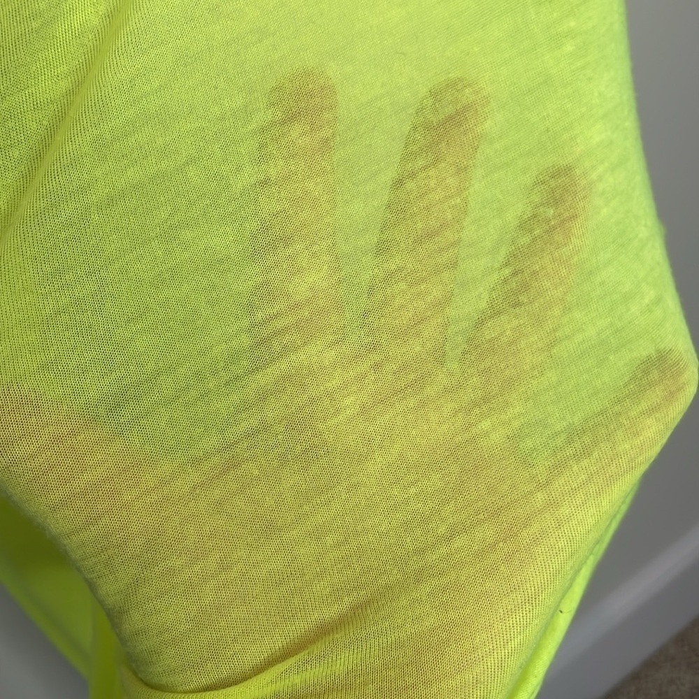 Mossimo Supply Neon Yellow Women's Top/Cover-Up. Medium - Picture 2 of 7